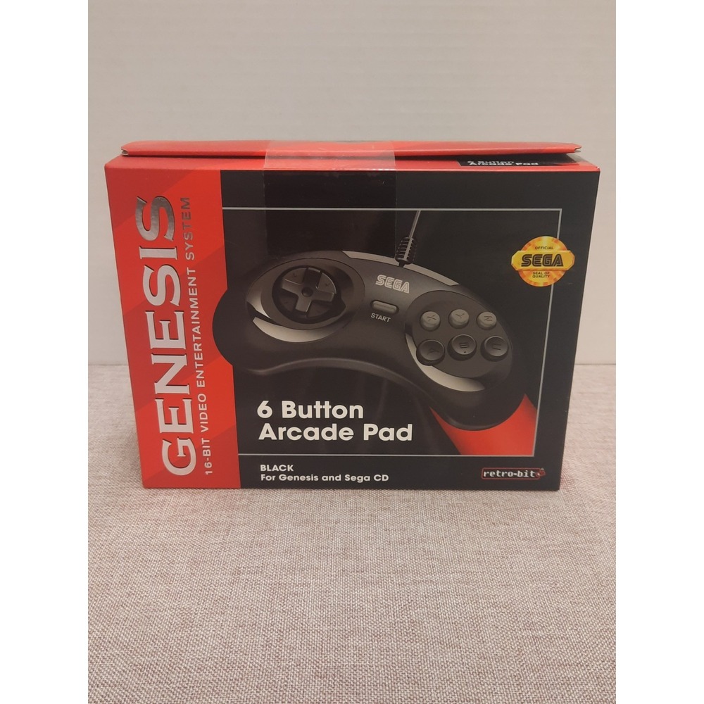 Retro-bit Official Sega Genesis Controller 6-Button Arcade Pad